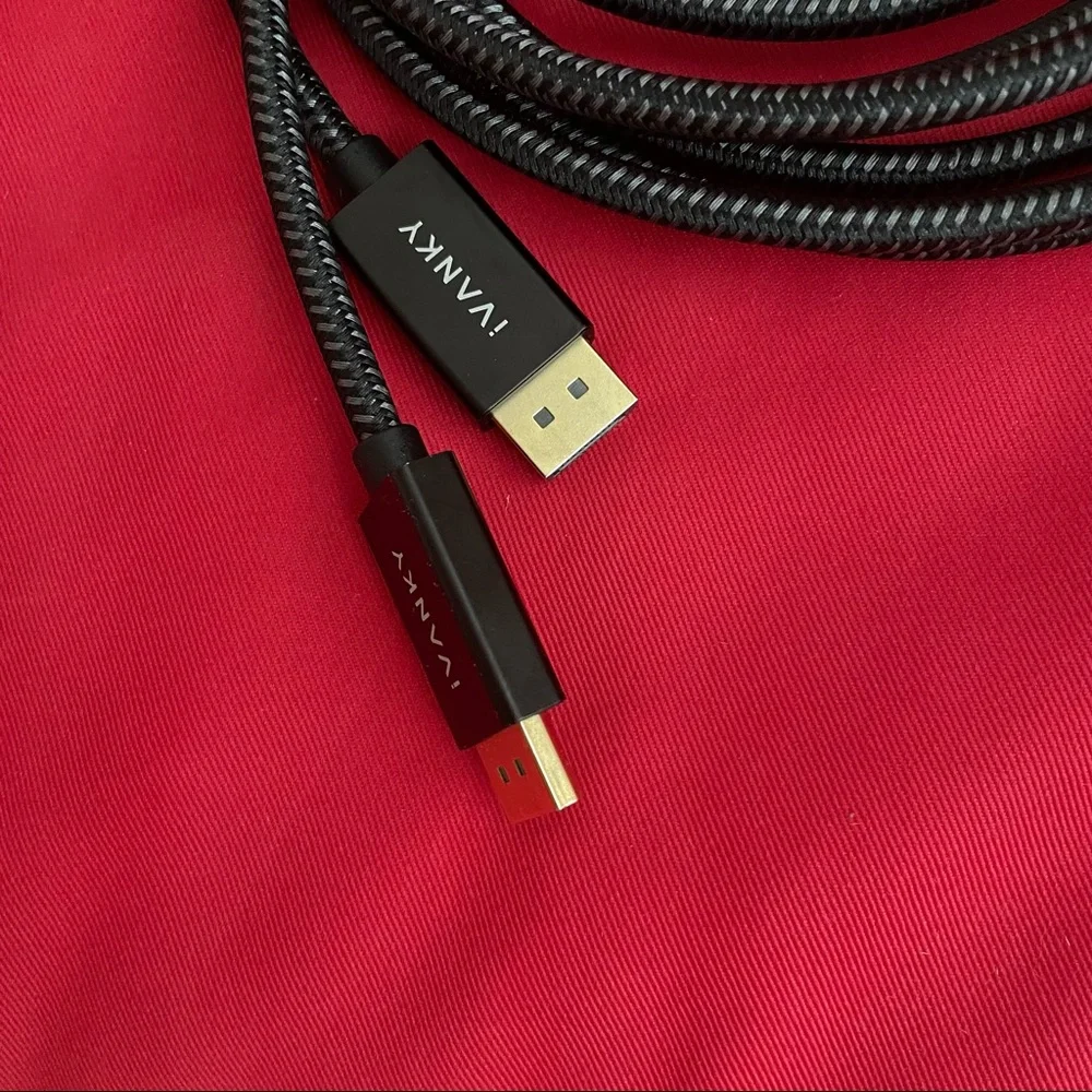 Braided Display Port for Gaming Monitor, Graphics, PC